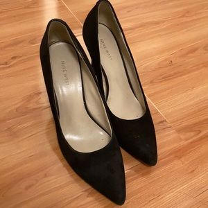 Nine West suede pointed toe heels